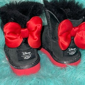 Girls Disney UGG Boots w/ Red Bow